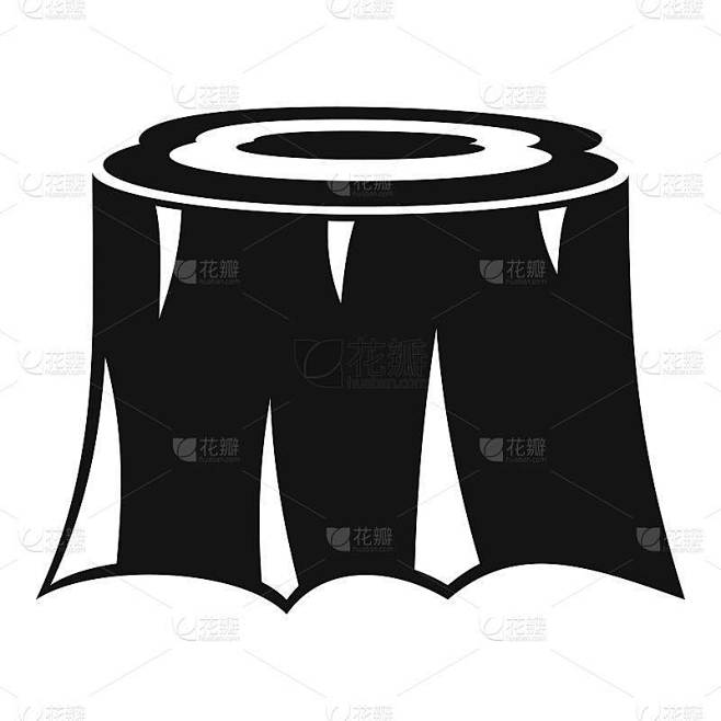 森林砍树图标，风格简约