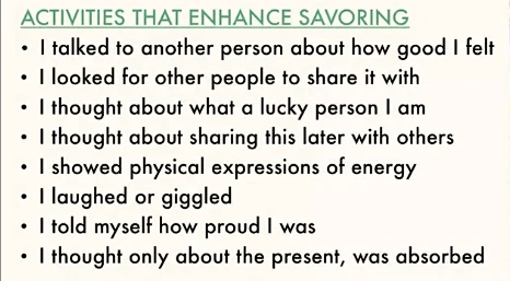enhance savoring