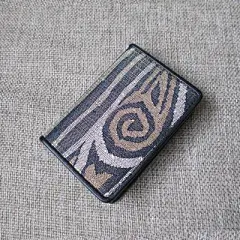 缂丝名片夹卡包名片包苏州特色纯手工真丝商务礼品黑色带扣收藏-淘宝网