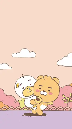 #KakaoFriends#可可朋友超话#KakaoFriends壁纸#叮咚~请查收你的2月壁纸！#Ryan#回忆起小时候和#Tube#溜出去玩的经历，哎呀，这是发生了什么？快在评论里安慰一下可怜的#Tube#吧！ ​​​​