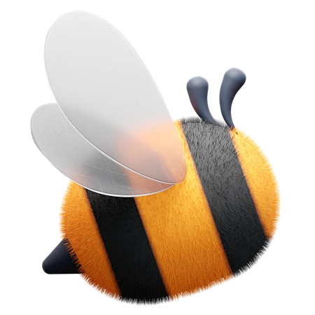 Honey Bee 3D Illustration-花瓣网
