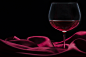 Download wallpaper wine, red, glass, silk, satin, burgundy, black background, miscellanea resolution 4928x3264
