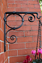 Hanging Basket Bracket, handmade ironwork by Tom Fell - Blacksmith