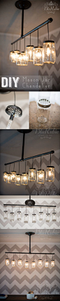 Pensacola Photography and Design | BluRubie Studios | DIY Mason Jar Chandelier: 