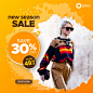 Modern sale banner for web and social media Premium Vector