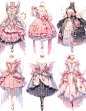 礼服｜oc芭蕾服装设计图连衣裙插画素材32弹