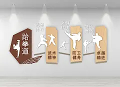 中华武术跆拳道文化墙