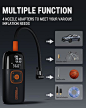 Amazon.com: Powrun S8 Tire Inflator Portable Air Compressor, 150 PSI Car Tire Pump with 6000mAh Battery, Bicycle Pump with LCD Screen, Electric Bike Pump, Cordless Air Pump for Car, Motorcycle, bike, Ball : Automotive
