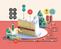 Imaginary Factory - Cake Art Print by Jing Zhang's illustrations手绘 矢量 #插画# #采集大赛#【之所以灵感库】