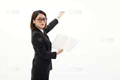 人物系列拿着笔记和粉笔的老师