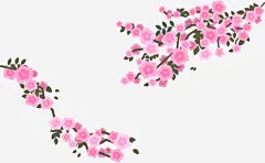 卡通手绘春天桃花装饰_新图网 https://ixintu.com 春天 桃花 花朵 粉红色 浪漫花朵 浪漫樱花 梅花桃花 春天桃花