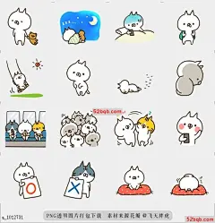 line贴图表情包很多猫2 |A lot of cats2 很多猫的贴纸|Sticker of a lot of cat@飞天胖虎
