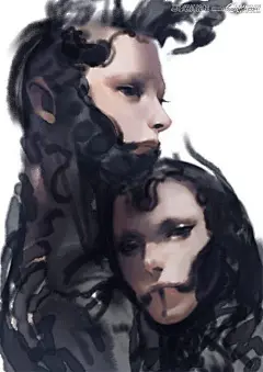 Photoshop绘制纹银插画《赤子》哥特写实技法