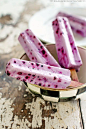 Blueberry Sour Cream Popsicles