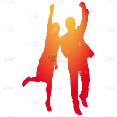 扁平-志愿互助剪影贴纸