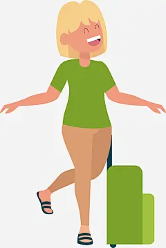 旅游主题人物金发女游客矢量图高清素材 一家人 休闲 出行 动漫 动画 卡通 悠闲 打小包 摄影 旅游人物 旅行 海旅游季 相机 色彩 行李 行李箱 远行 金发女游客 矢量图 免抠png 设计图片 免费下载