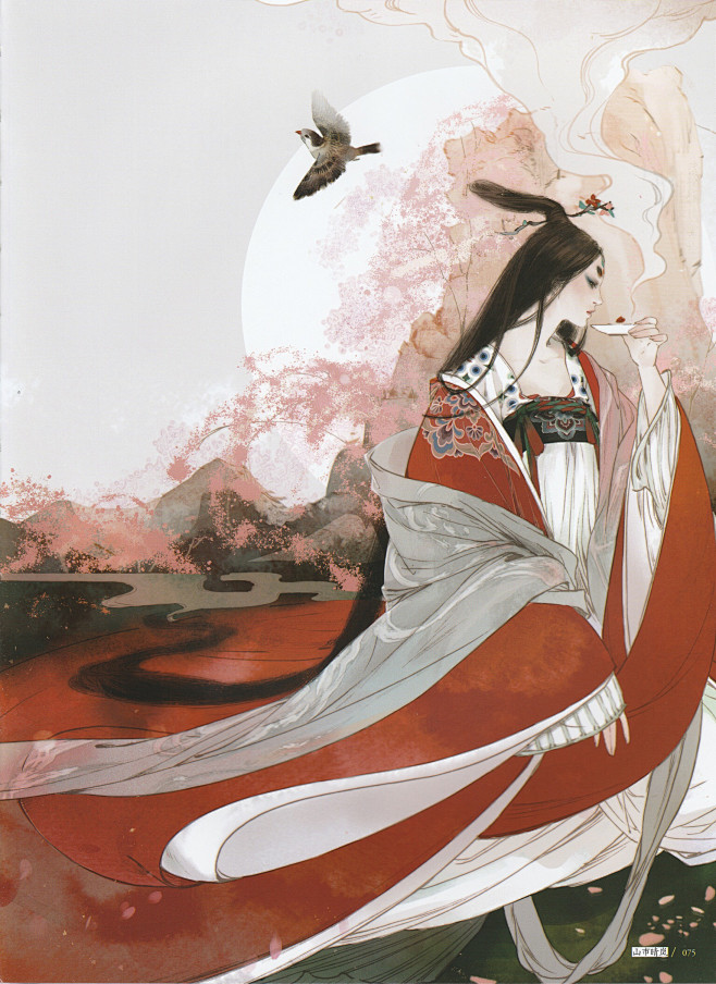 古风美人 绘师： 猫君大白