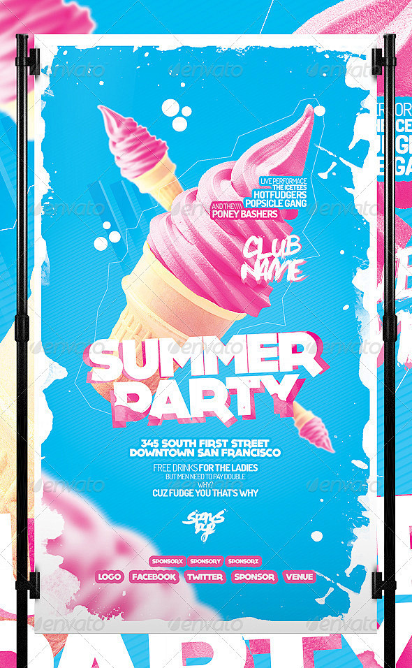 Summer Party Flyer -...