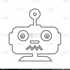 机器人情感图标插画设计