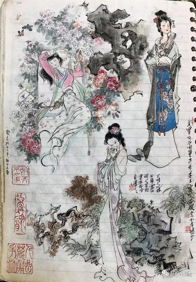 红楼梦连环画《黛玉葬花》鉴赏，徐晓平绘画
