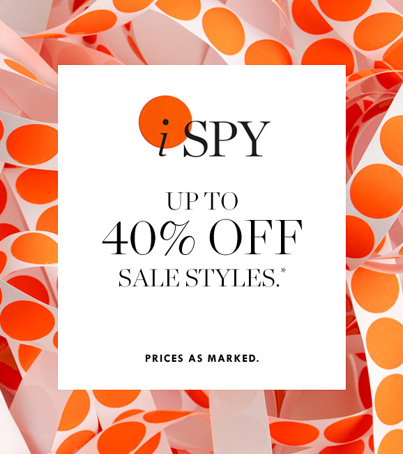 THE iSPY SALE: Be on...