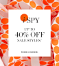 THE iSPY SALE: Be on the lookout.