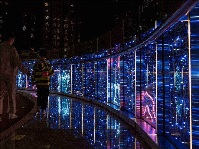 案例展示-灯光秀城市亮化工程夜景照明-夜空彩虹