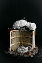 Italian Orange Blossom and Almond Cake with Orange Curd, Mascarpone Swiss Meringue Buttercream and Salted Caramel