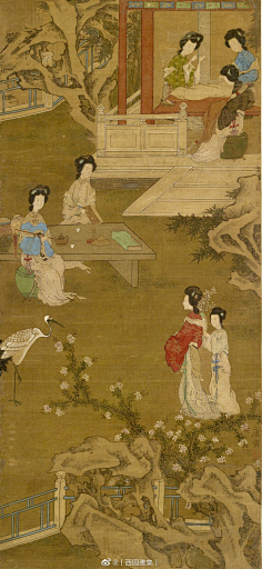 宋代古画-花瓣网|陪你做生活的设计师 | 轴欣赏 | 明|仇英(约1498-1552)字实父，号十洲，吴门四家之一。擅人物仕女，工设色水墨 ...