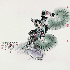 H^_^B采集到国画大师陈玉先人物画