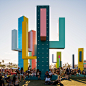 Francis Kéré's colourful towers among Coachella 2019 installations : With Coachella music festival kicking off last weekend, Dezeen has picked out five of the bright and wonderful installations filling the Californian desert site this year.
