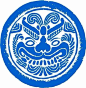 【 中国传统瓦当纹样拓片，图案行云流水，十分写意传神。】