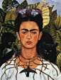 Frida Kahlo symbolism Self Portrait with Thorn Necklace and Hummingbird, Frida Kahlo, 1940, Harry Ransom Center, University of Texas at Austin, Austin