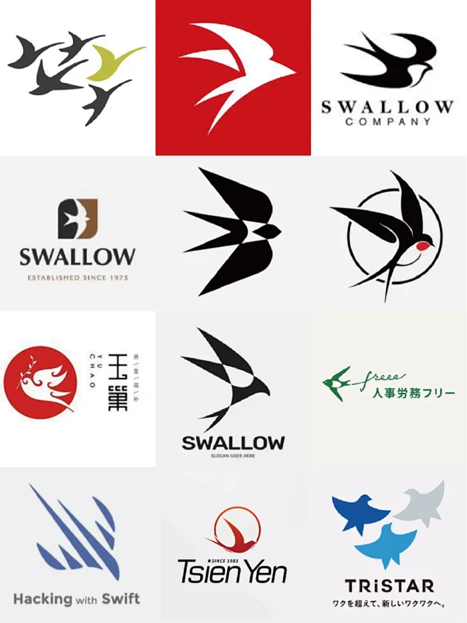 24款燕子logo合集 - 小红书-花瓣网