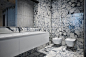 黑白色调混凝土房子 独特的卫浴瓷砖 376744
