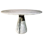 Round Marble Pedestal Dining Table | Angelo Mantiarotti | Tisettanta