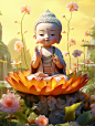 change_123_Its_spring_a_buddha_sitting_on_a_huge_flower_as_if_d_21c24b8a-d22c-4d67-889b-225a6489505b