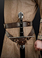 Medieval Double Wrap Belt -Brown , Viking Belts, Crusader Belts, Sword Belts, Sword Belts, Belts from The Knight Shop