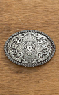 Ariat Silver Filigree with Ariat Logo Oval Buckle: 