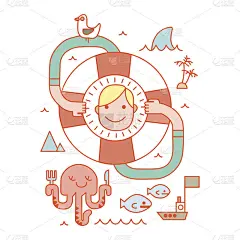 救兵来了。插图在向量。