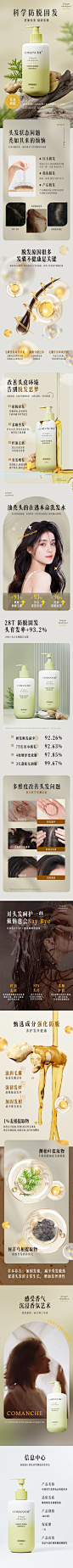 生姜洗发水详情页