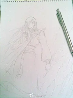 1992525  的插画 《秦时明月》明见拟人——水寒线稿