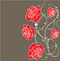 花の背景・壁紙イラスト-赤いバラ・白線・灰色
红蔷薇+白线+灰色
JPG 2666×2703
矢量版（5款）：http://huaban.com/pins/118440990/
#素材# #高清# #矢量# #蔷薇# #花纹# #藤蔓#