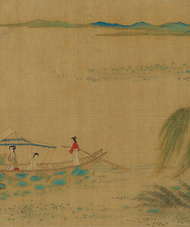 仇英（15～16世纪） 采莲图镜心绢本