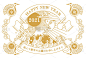 Asian style nostalgic style New Year's card vector