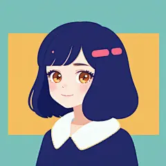 扁平风女孩头像 (26)