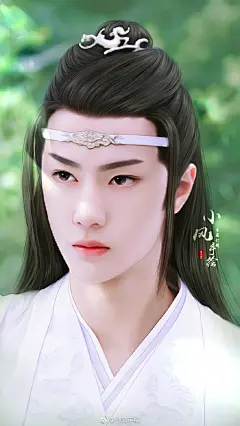 王一博超话#王一博##王一博陈情令# 答应你们的蓝忘机画好啦一会会更动态壁纸 ​​​​