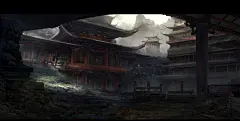 国风武侠场景背景CG原画江湖侠客捕快手绘绘插画美术临摹参考素材_0020