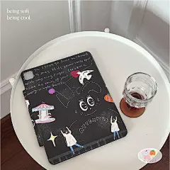byBIBIANA 原创插画涂鸦风 全包使用ipadpro可爱平板保护套双面磁吸Air4/5保护套-淘宝网