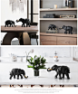 简约北欧几何大象摆件创意轻奢客厅电视柜书柜房间布置装饰品摆设-tmall.com天猫